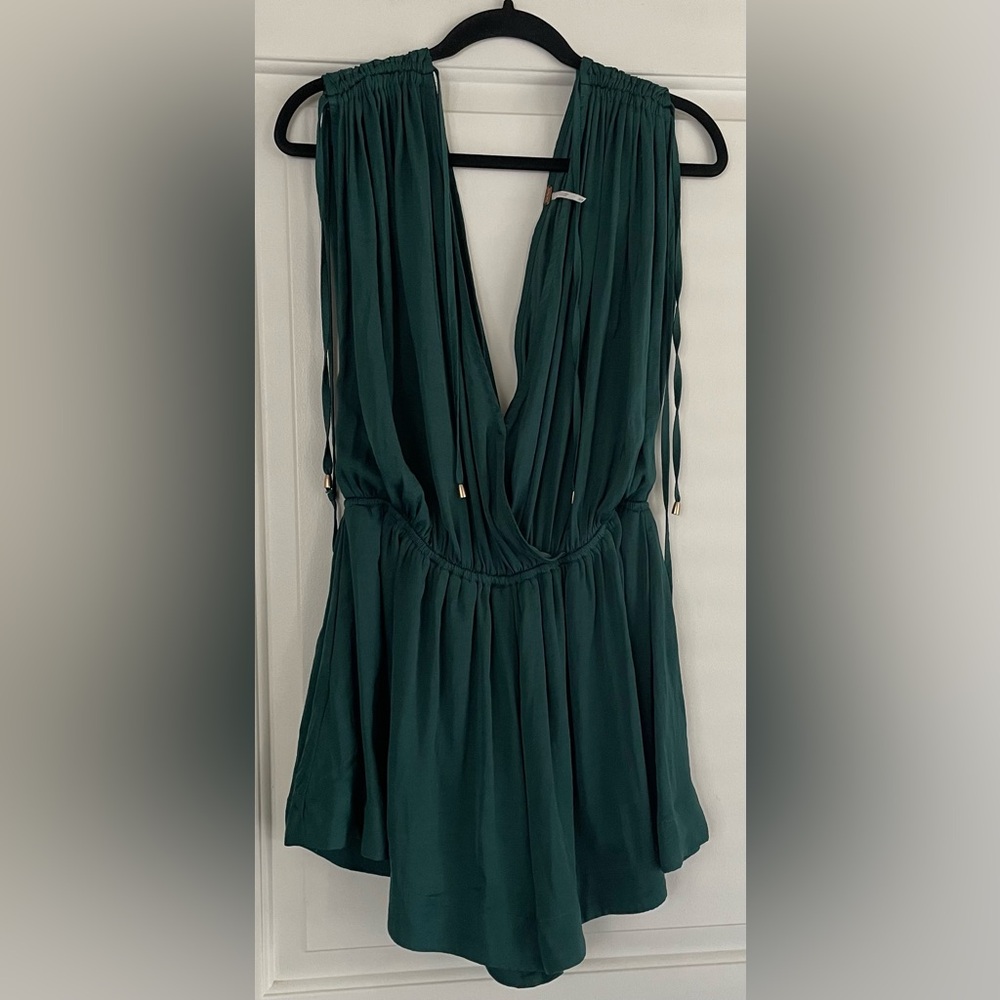 Free People Dark Green Bea Romper